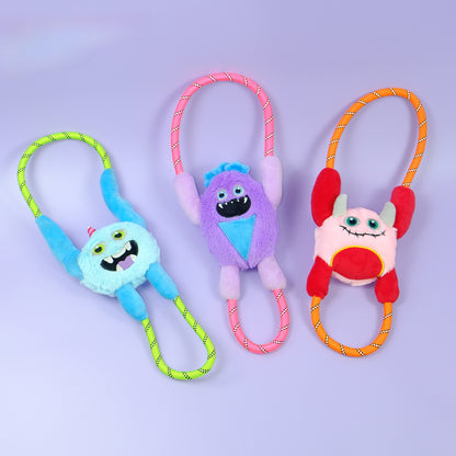 Petkin - Monster Plush Rope Loop Dog Toy