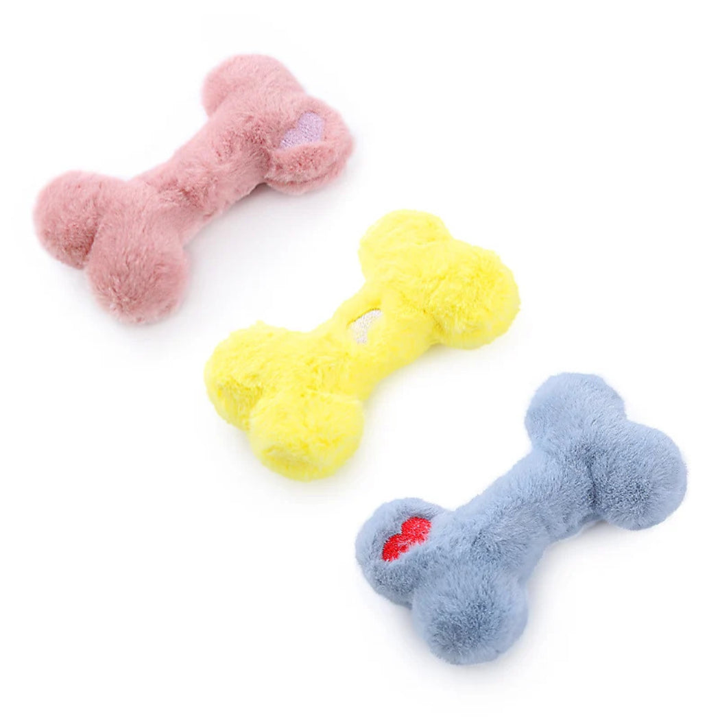 Petkin - Heart Bone-Shaped Plush Dog Toy