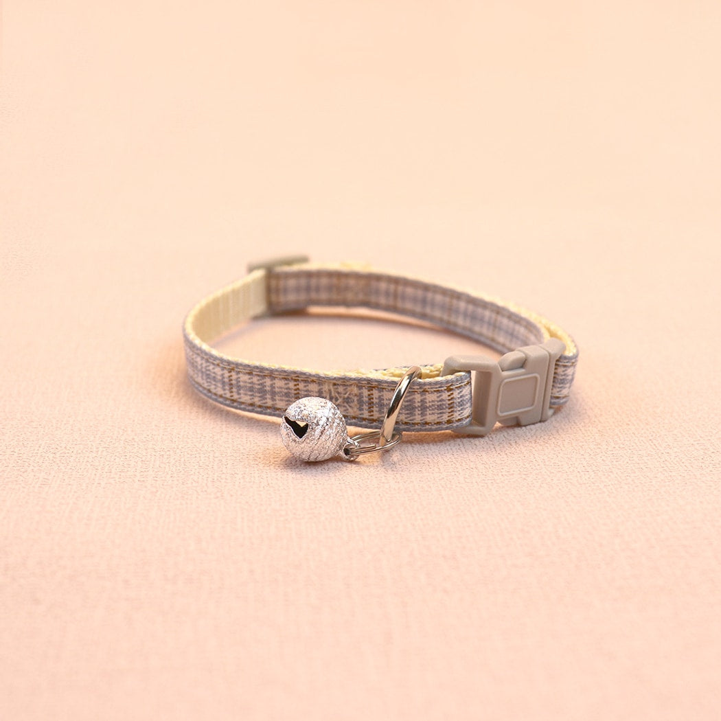 Mokka - Plaid Bell Casual Everyday Cat Collar