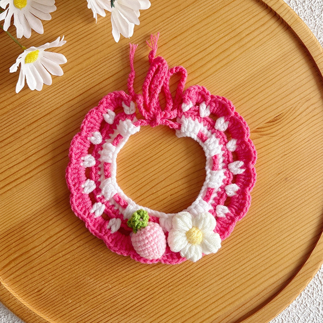 Mokka - Decorative Knit Look Pet Collar