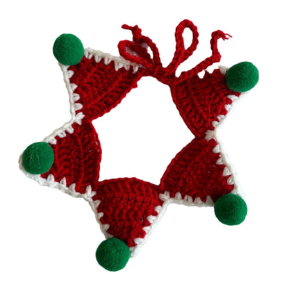 Mokka - Christmas Star Crochet Cat Collar