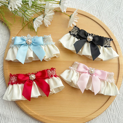 Mokka - Bow Ruffle Cat Decorative Bib