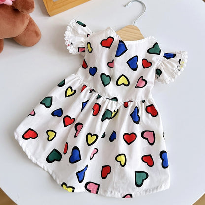 Ozzie - Colorful Heart Print Pet Dress