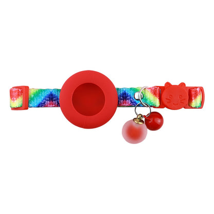 Mokka - Striped AirTag Holder Cat Collar with Bell