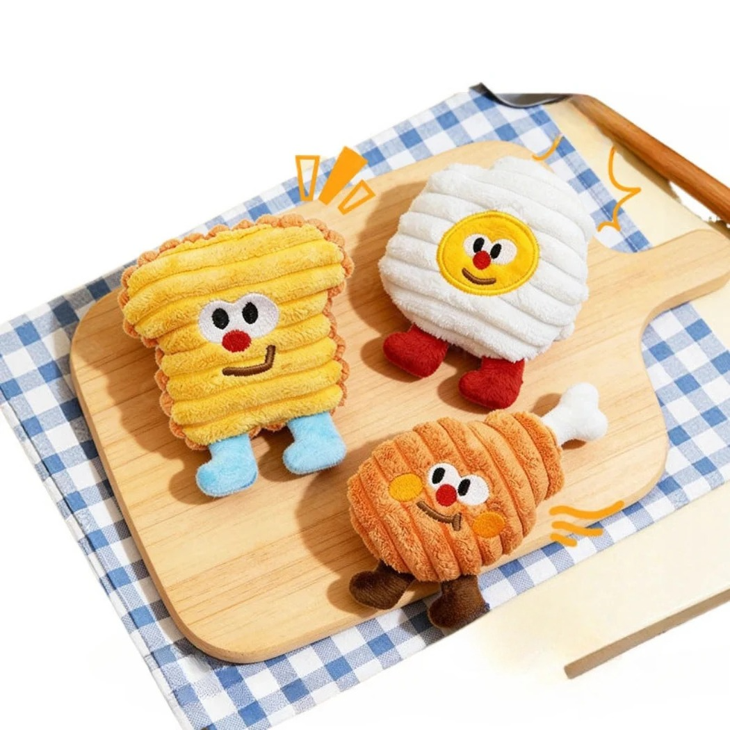 Moo - Cute Breakfast Food Plush Cat Toy