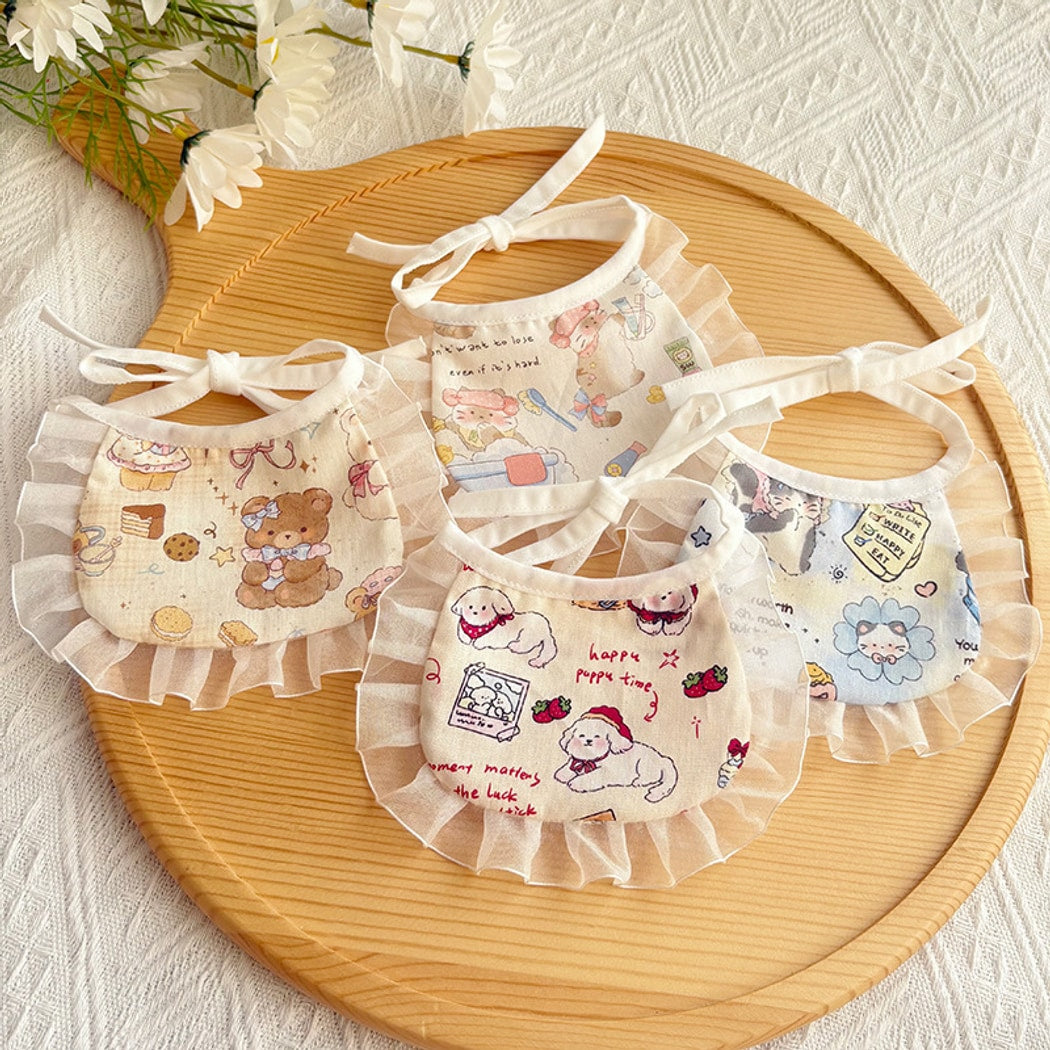 Mokka - Cute Ruffle Trim Pet Bib