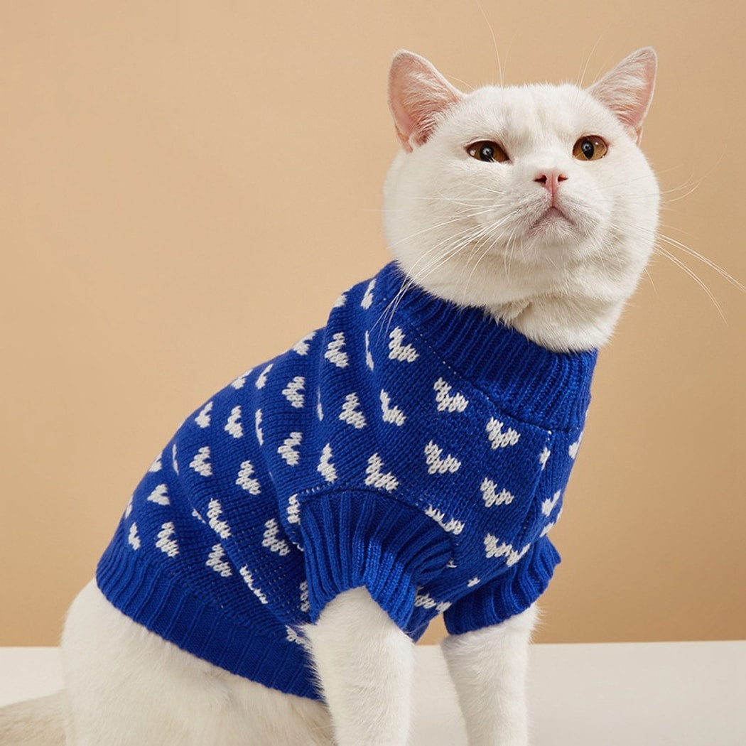 Ozzie - Princess Style Allover Heart Pet Sweater