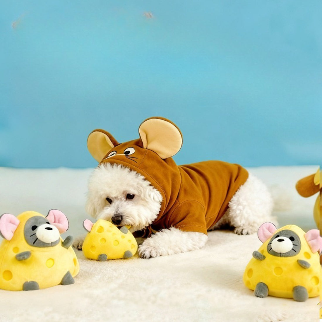 Petkin animal character plush dog toy shaped like a smiling dog with floppy ears