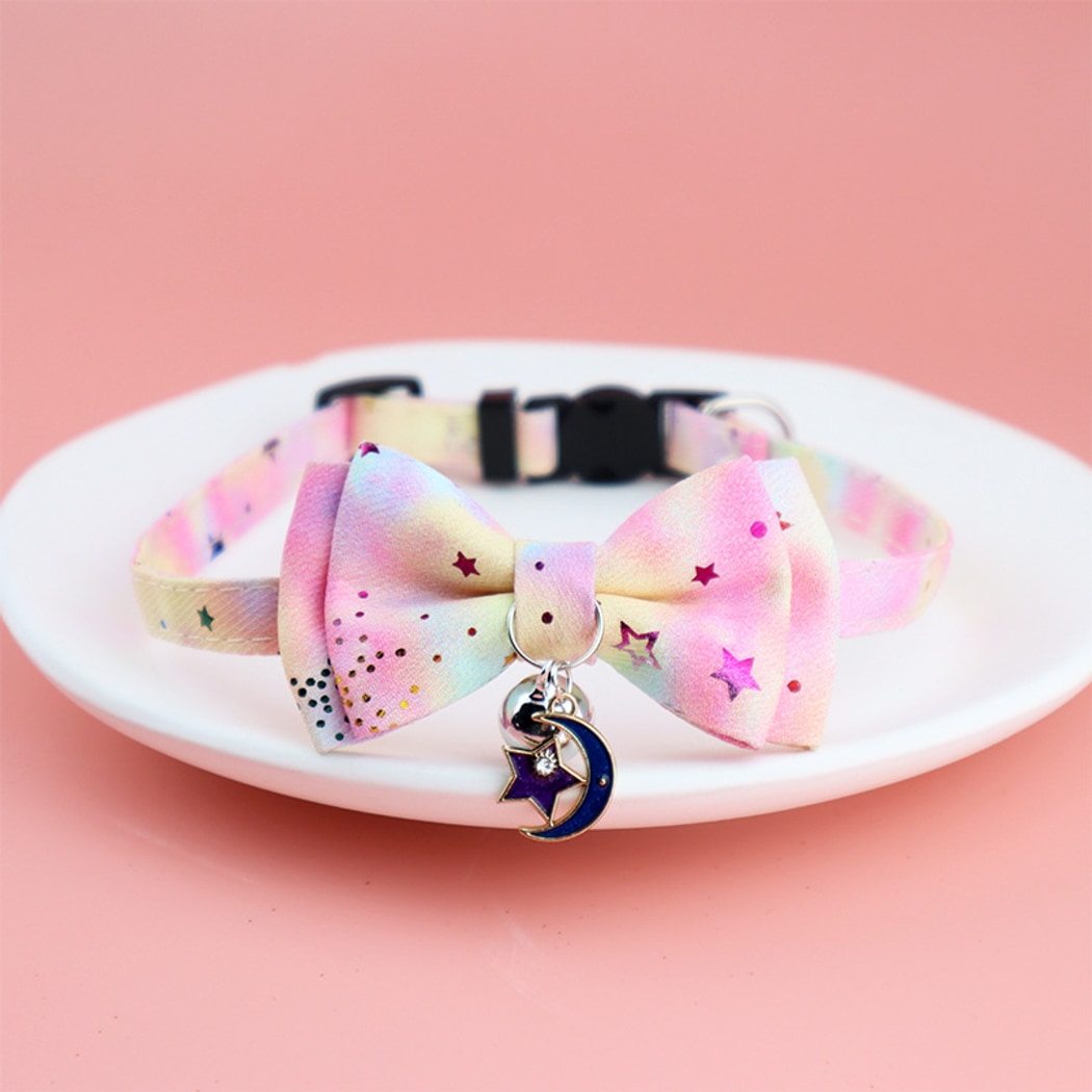 Mokka - Star Print Bow Cat Collar