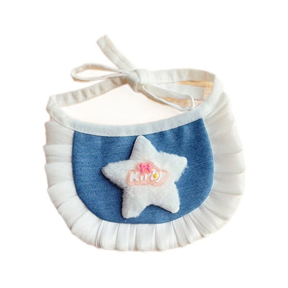 Mokka - Denim Style Star Decorative Pet Bib