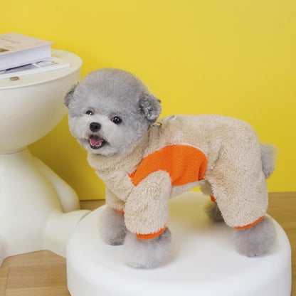 Ozzie - Bear Patch Colorblock Four-Leg Pet Jumpsuit