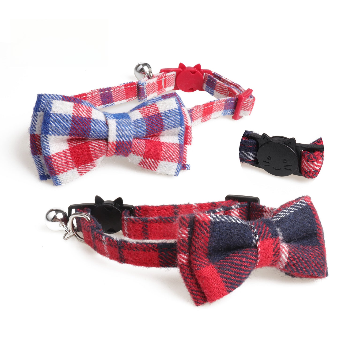 Mokka - Plaid Bowtie Cat Collar