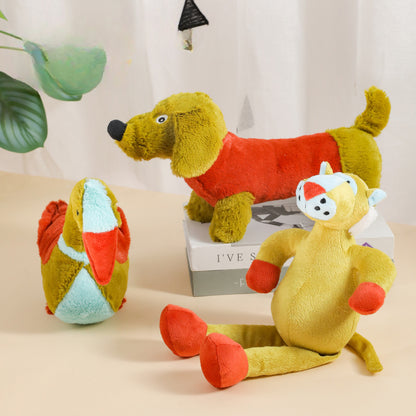 Petkin Green Animal Series squeaky dog toy in packaging with green and white label