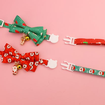 Christmoo - Christmas Bow Bell Adjustable Cat Collar