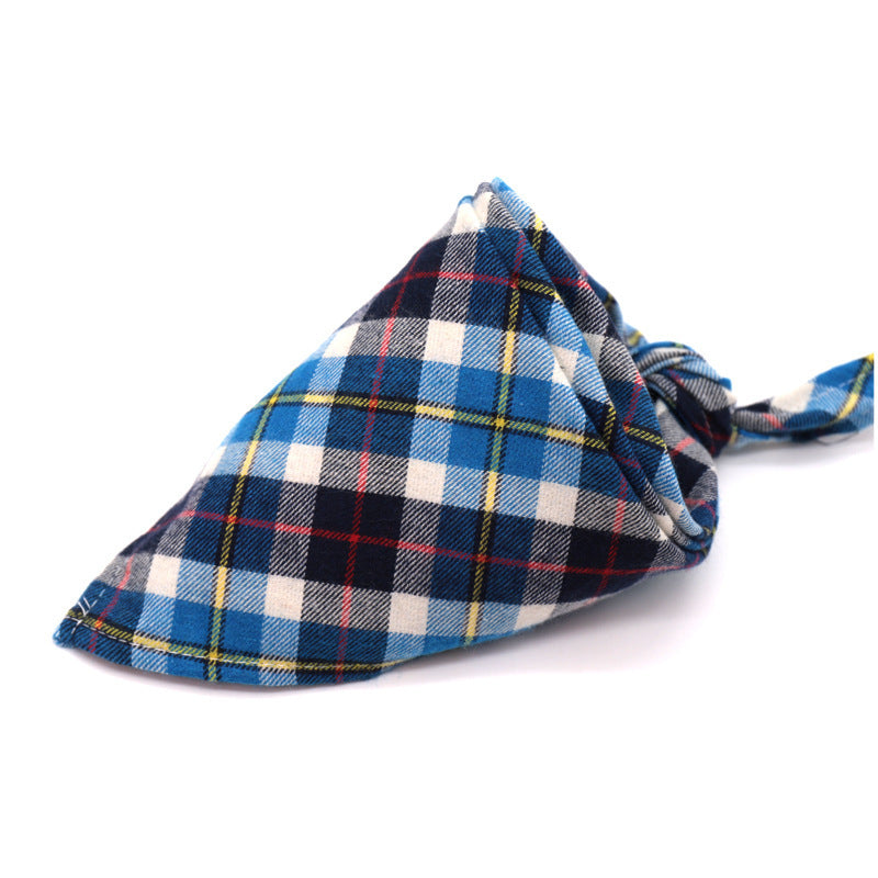 Furbud - Blue Red Yellow Winter Plaid Pet Bandana