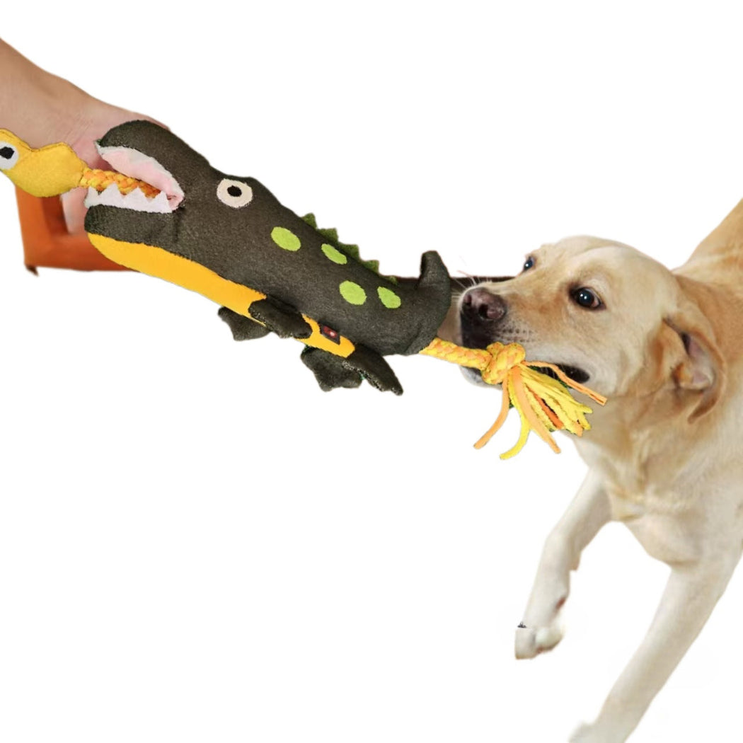 Petkin - Squeaky Rope Plush Dog Toy