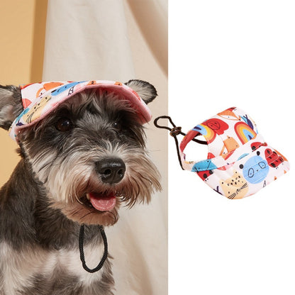 Ozzie Pattern Dog Baseball Cap on white background with shadow