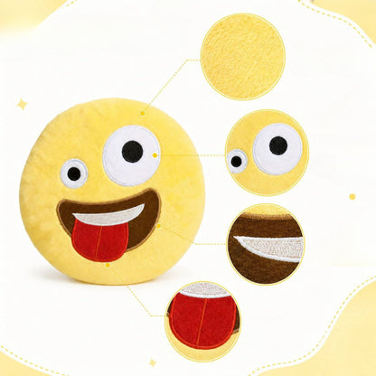 Petkin Yellow Face Plush Dog Frisbee