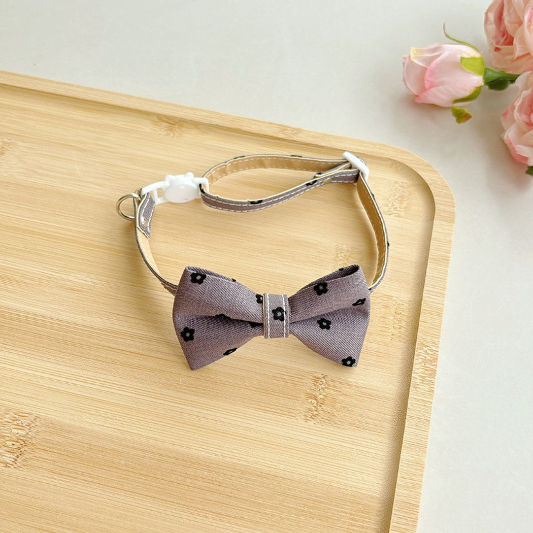 Mokka - British Style Bow Tie Adjustable Cat Collar