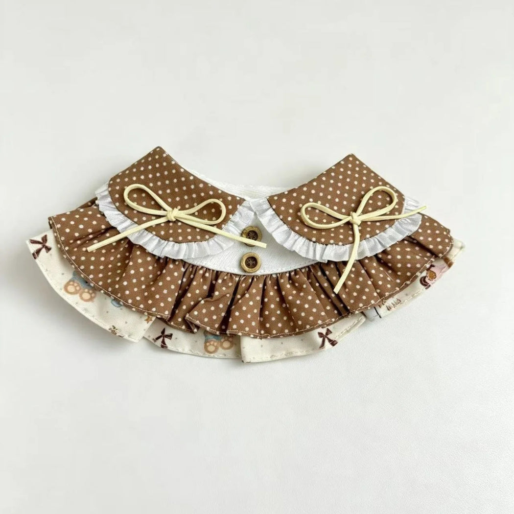Mokka - Polka Dot Ruffle Bow Pet Collar