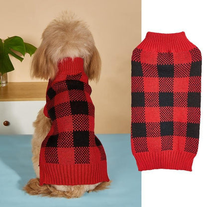 Ozzie - Classic Check Pullover Dog Sweater Outfit