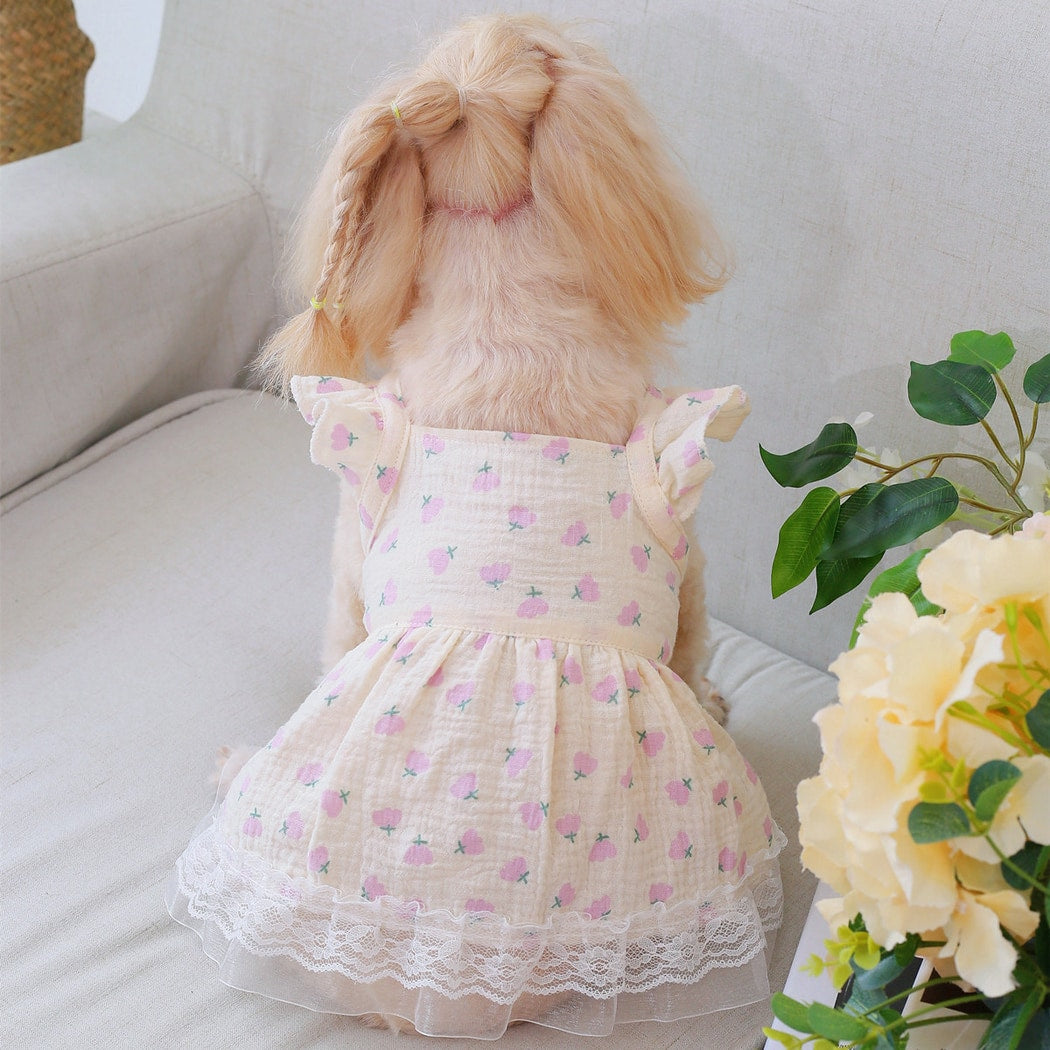 Ozzie - Doll Style Floral Print Dress for Pets