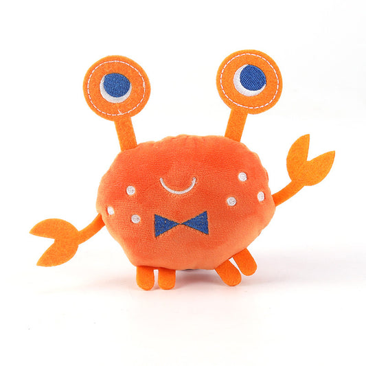 Petkin - Plush Squeaky Crab Dog Toy