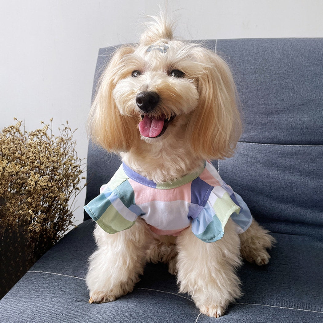 Ozzie - Plaid Bow Strap Dress for Dogs and Cats