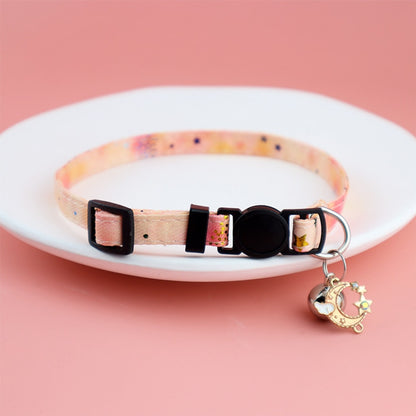Mokka - Star Print Bow Cat Collar