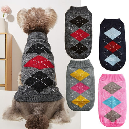 Ozzie - Color Block High Neck Dog Sweater