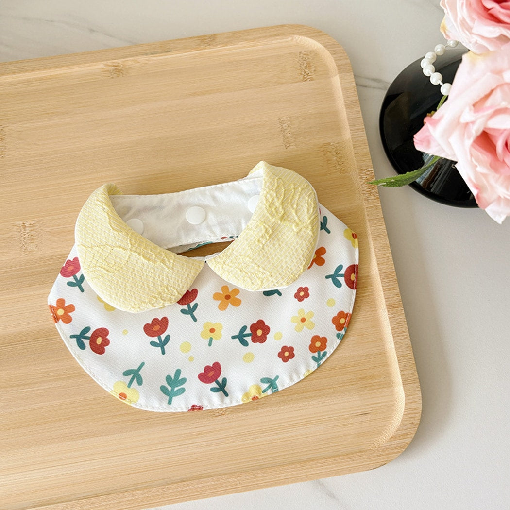 Mokka - Soft Floral Print Decorative Pet Bib