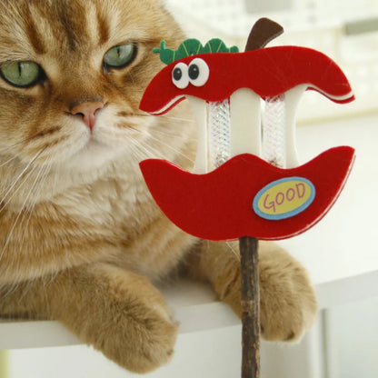 Petkin - Apple Teeth Cat Teaser Wand