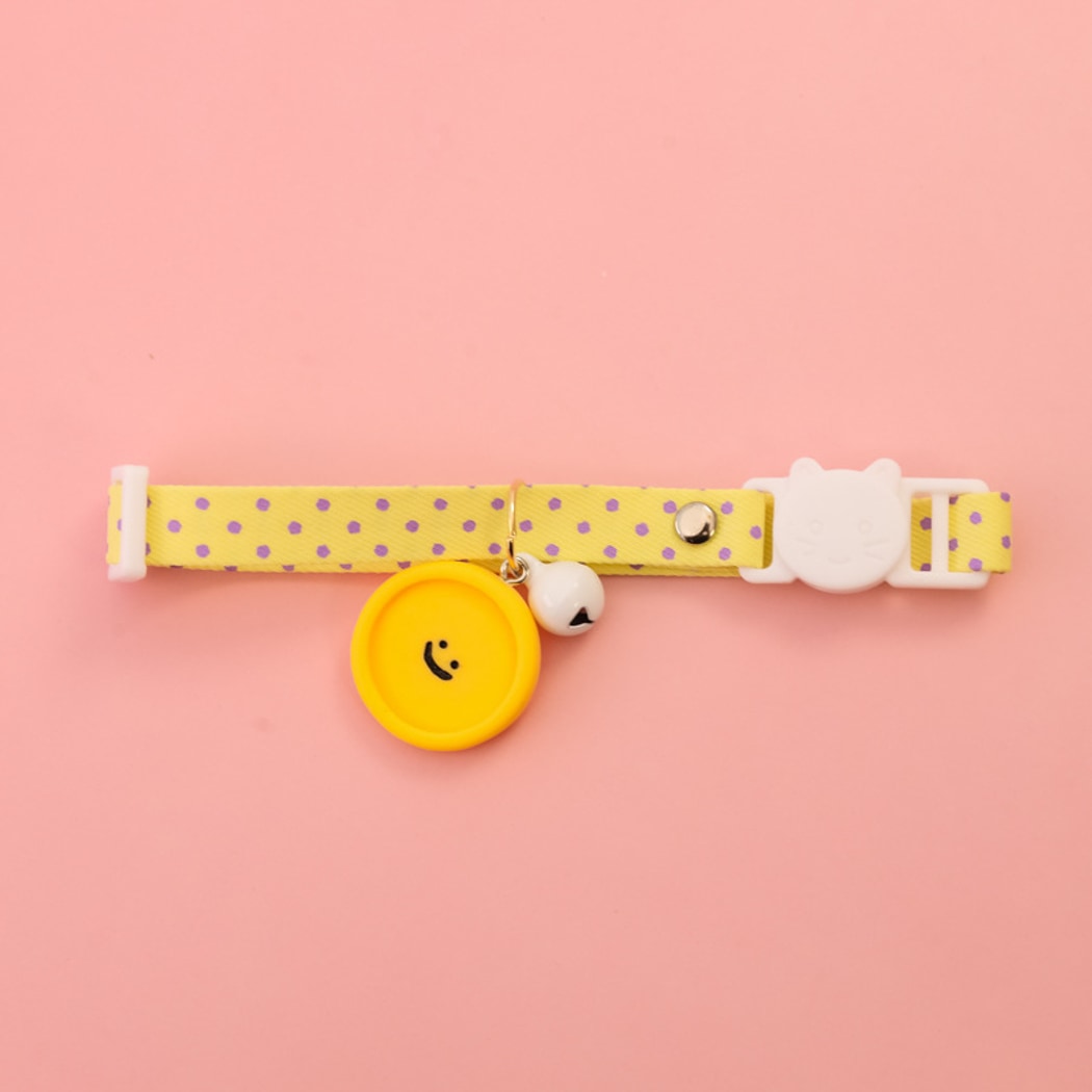 Mokka - Polka Dot Smiley Cat Collar