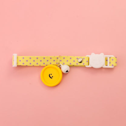 Mokka - Polka Dot Smiley Cat Collar