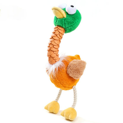 Petkin Goofy Bird Plush Toy showing the full flamingo and duck plush figures