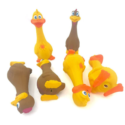 Petkin – Squeaky Duck & Chicken Dog Toys
