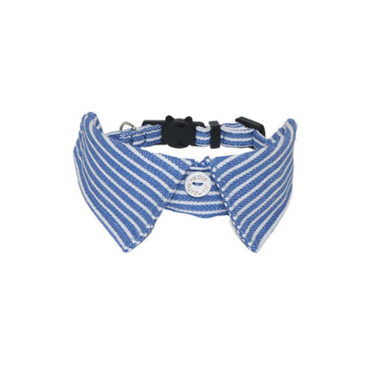 Mokka – Stripe & Solid Shirt Breakaway Cat Collar
