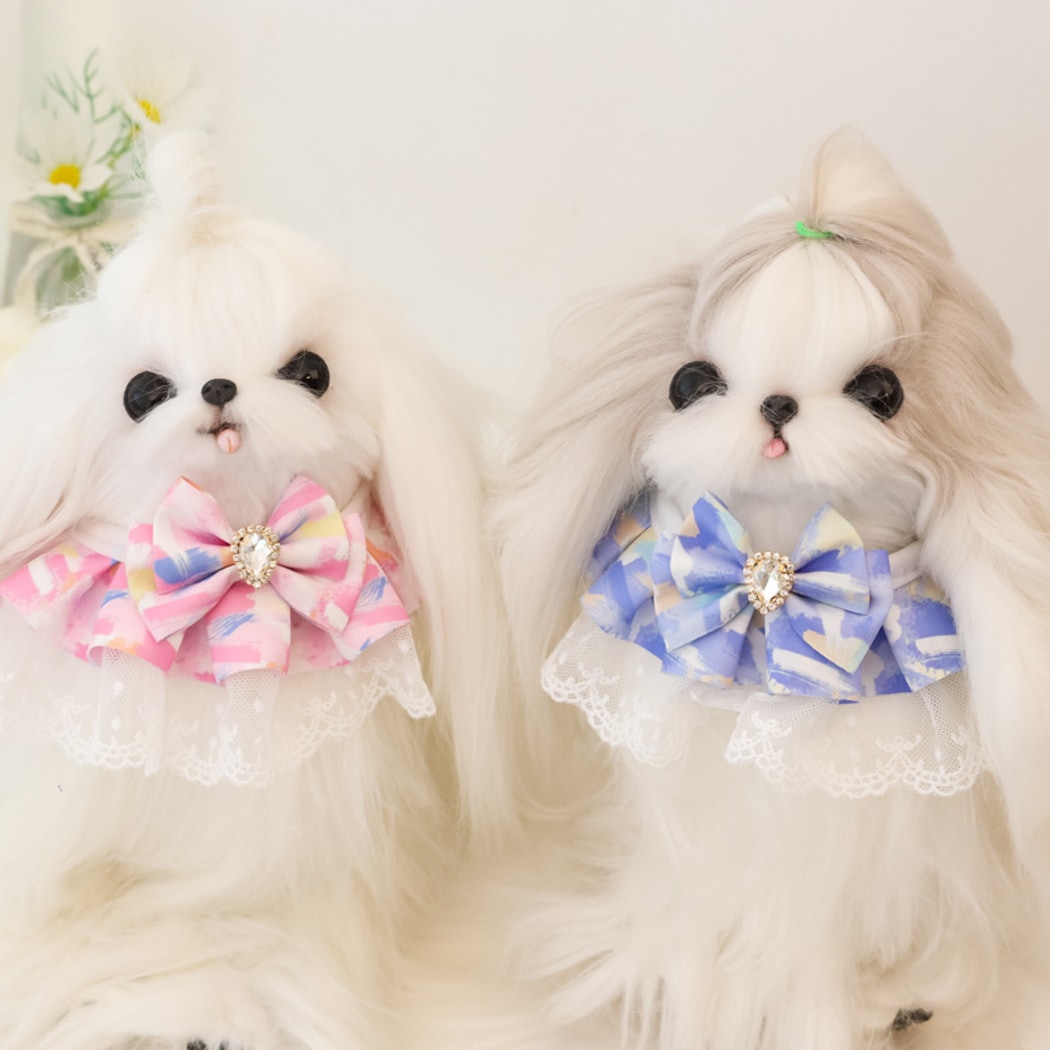 Mokka - Ruffle Lace Floral Cat Collar