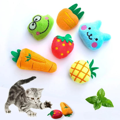 Moo - Cute Fruit & Animal Plush Cat Toy