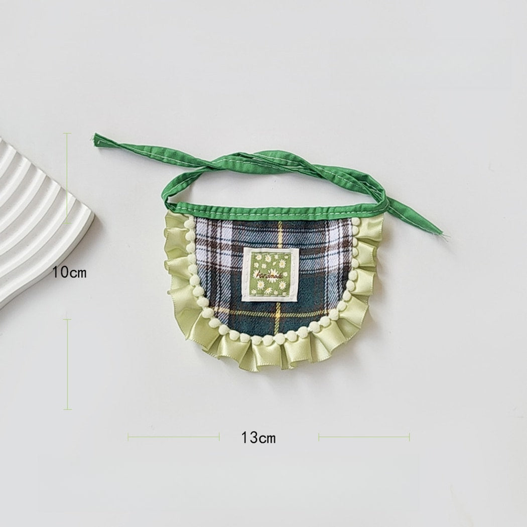 Mokka - Edgy Style Green Plaid Pet Bib