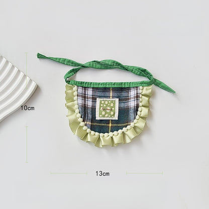 Mokka - Edgy Style Green Plaid Pet Bib