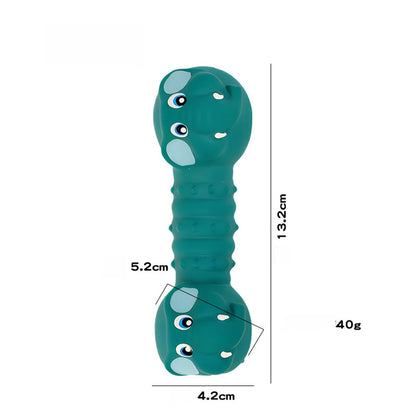 Petkin - Cartoon Barbell Squeaky Play Dog Toy
