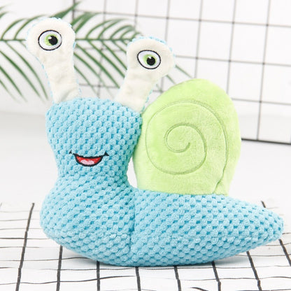 Petkin Snail Plush Dog Toy displayed on a white background