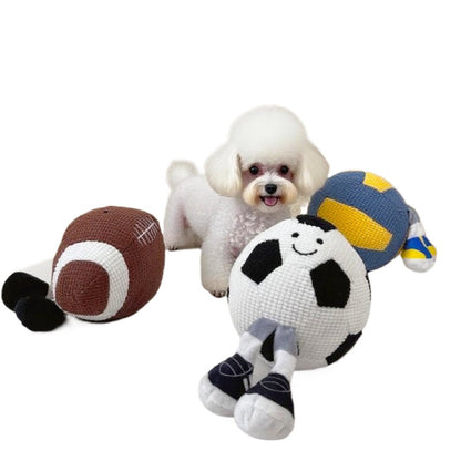 Petkin - Smiling Ball-Shaped Plush Dog toy