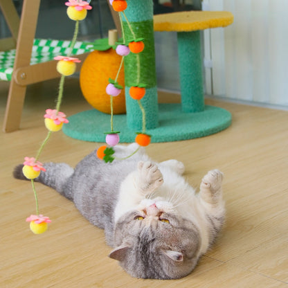 Moo Hanging Pom Wand cat toy displayed against a white background