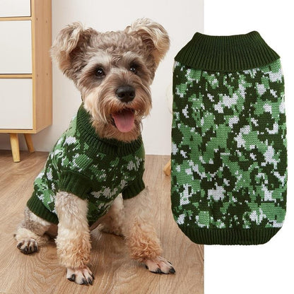 Ozzie - Snowflake Pattern Knit Look Pet Sweater