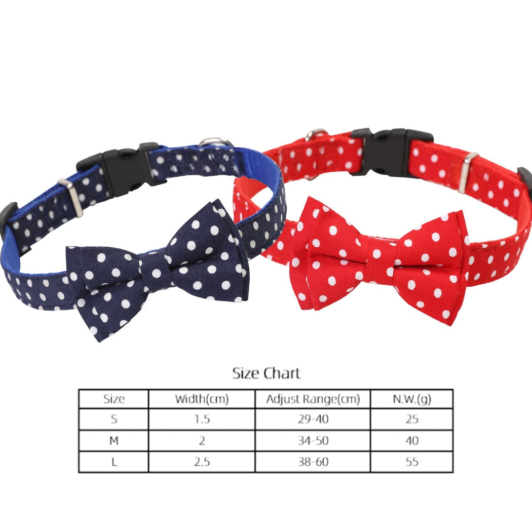 Mokka - Polka Dot Bow Detail Everyday Cat Collar