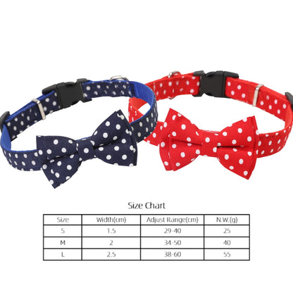 Mokka - Polka Dot Bow Detail Everyday Cat Collar