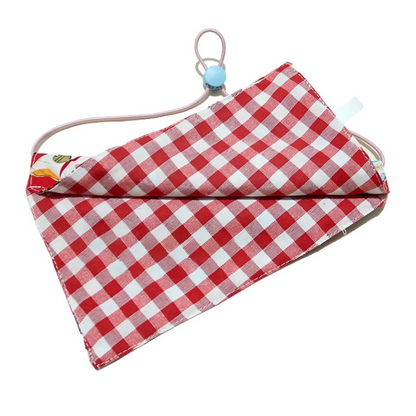 Mokka - Swirling Gingham Layered Bib Pet Neckwear