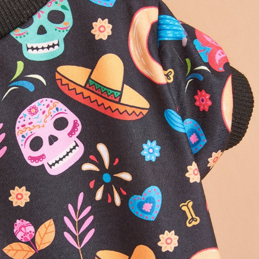 Halloweek - Halloween Skeleton Print Dog Jumpsuit